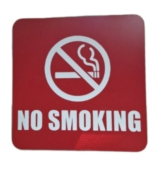 NO SMOKING sign