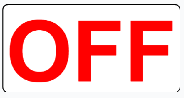 OFF sign