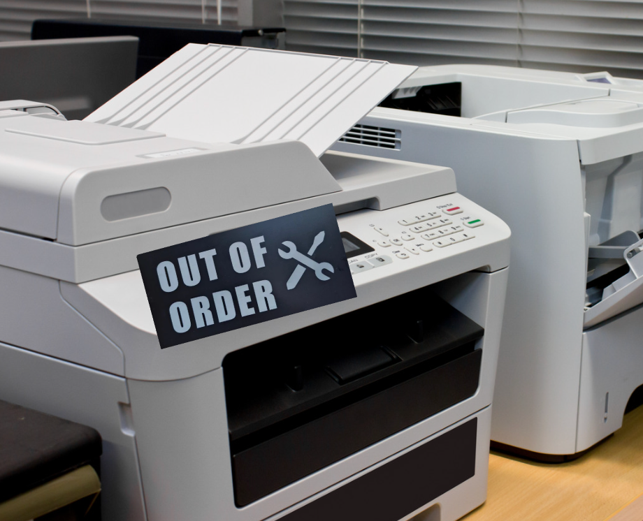 OUT OF ORDER sign