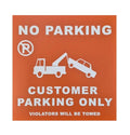 CUSTOMER PARKING ONLY/NO PARKING sign