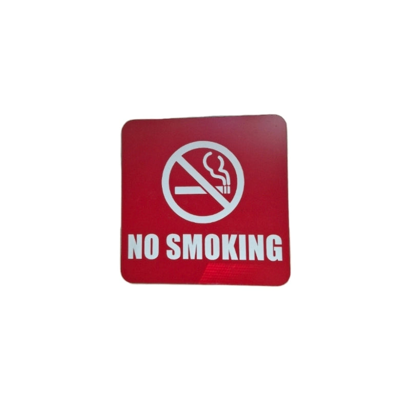NO SMOKING sign